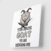 Du musst mich töten. quadratische wanduhr (Winkel)