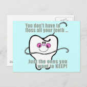 Du musst nicht alle Zähne ersticken Postkarte (Vorne/Hinten)