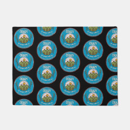 Du musst nicht verrückt sein, um mit uns zu zelten fußmatte