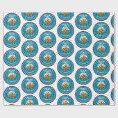 Du musst nicht verrückt sein, um mit uns zu zelten geschenkpapier (Flach)