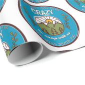 Du musst nicht verrückt sein, um mit uns zu zelten geschenkpapier (Rolleneckpunkt)