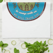 Du musst nicht verrückt sein, um mit uns zu zelten geschirrtuch (Gefaltet)