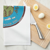 Du musst nicht verrückt sein, um mit uns zu zelten geschirrtuch (Viertel Falte)