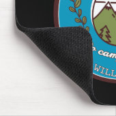 Du musst nicht verrückt sein, um mit uns zu zelten mousepad (Ecke)