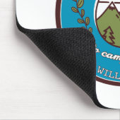 Du musst nicht verrückt sein, um mit uns zu zelten mousepad (Ecke)