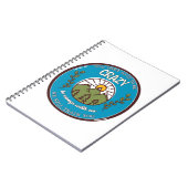 Du musst nicht verrückt sein, um mit uns zu zelten notizblock (Linke Seite)