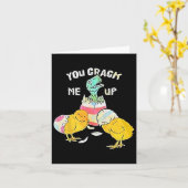 Du nimmst mir ein Dino Ei Funny Oster Karte (Gelbe Blume)