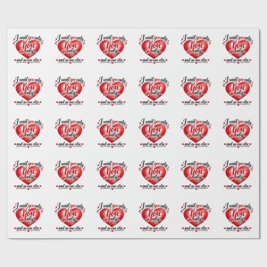 Du Nur ❤️ Geschenkpapier (Flach)
