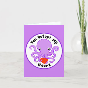 Du Octopi meine Herzkarte Karte