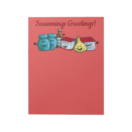 Du personalisierst Seasonings Greetings! von Cheri Notizblock (Rotiert)