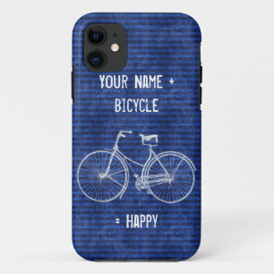 Du plus Fahrrad ergibt glückliche antike Streifen iPhone 11 Hülle