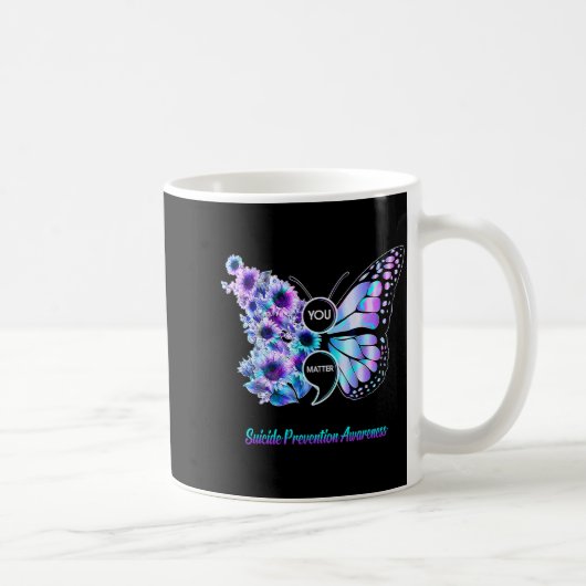 Du Prävention Semikolon Schmetterling Kaffeetasse (Rechts)