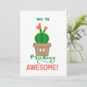 Du prickst Phantastisch! Dankeskarte (Stehend Vorderseite)