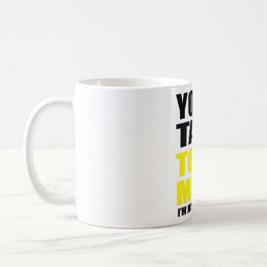 Du redest zu viel Speak Chat Kaffeetasse (Links)