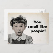 Du riechst wie Poopie Postcard Postkarte (Vorne/Hinten)