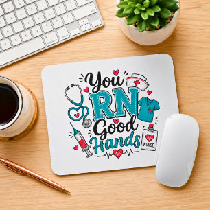 Du RN Gute Hände Krankenschwester Mousepad