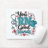 Du RN Gute Hände Krankenschwester Mousepad (Mit Mouse)