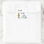 Du Rock, du regierst Quadratischer Aufkleber (Tasche)