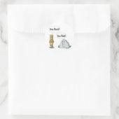 Du Rock, du regierst Runder Aufkleber (Tasche)