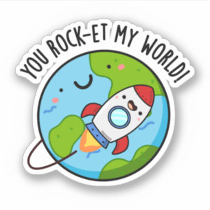 Du Rock et my World Funny Rocket Pub Aufkleber