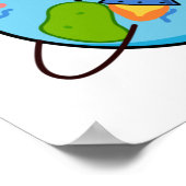 Du Rock et my World Funny Rocket Pub Poster (Ecke)