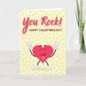 Du Rock! Funny Valentine Card Karte (Vorderseite)