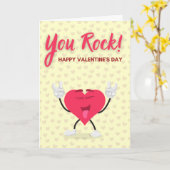 Du Rock! Funny Valentine Card Karte (Gelbe Blume)