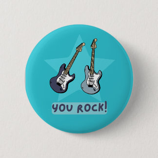 "Du Rock!" Gitarren-Abzeichen Button