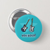 "Du Rock!" Gitarren-Abzeichen Button (Vorne & Hinten)