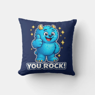 Du Rockst Blue Monster Navy Gold Superstar Kissen