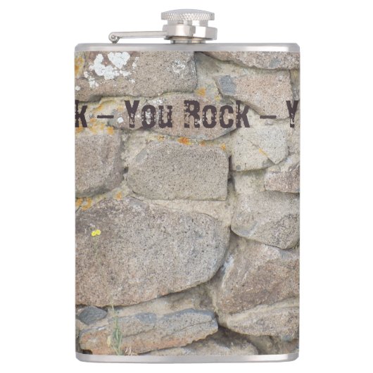 Du Rockst Flachmann (Vorderseite)
