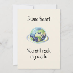 Du rockst immer noch meine Welt Valentinstag-Postk Feiertagskarte