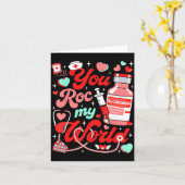 Du rockst meine Welt Krankenschwester Valentinstag Karte (Gelbe Blume)