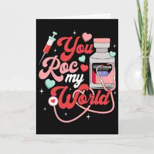 Du rockst meine Welt Krankenschwester Valentinstag Karte