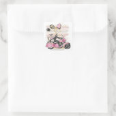 Du rockst meine Welt | Verallgemeinerung von Motor Quadratischer Aufkleber (Tasche)