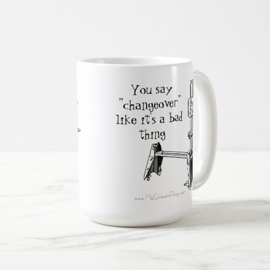 "Du sagst "Changeover wie ein schlechtes Ding" Mar Kaffeetasse (VorderseiteRechts)