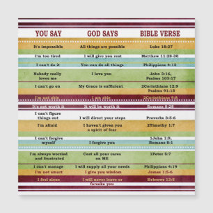 DU SAGST GOD SAGT Inspirationspressen der Bibel Magnetkarte