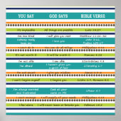 DU SAGST GOD SAGT Inspirationspressen der Bibel Poster (Vorne)