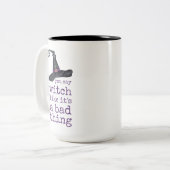 Du sagst Hexe, als wäre es ein schlechtes Hallowee Zweifarbige Tasse (Vorderseite Links)