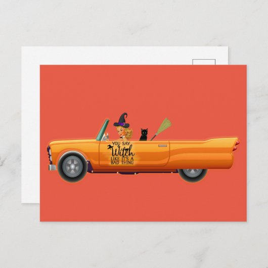 Du sagst, Hexe sei eine schlechte Sache Postkarte (Vorne/Hinten)