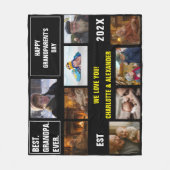 Du sagtest: Bester Opa Ever Fotocollage Fleecedecke (Vorderseite)