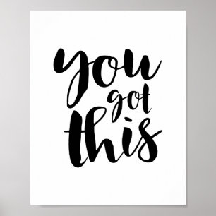 "Du Schaffst Das" - Fette Minimalistische Motivati Poster