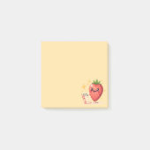 Du schaffst das! Fröhliche Erdbeer-Post-It-Notizen Post-it Klebezettel (Vorderseite)