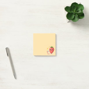 Du schaffst das! Fröhliche Erdbeer-Post-It-Notizen Post-it Klebezettel
