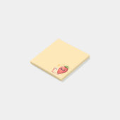 Du schaffst das! Fröhliche Erdbeer-Post-It-Notizen Post-it Klebezettel (angewinkelt)