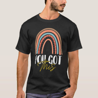 Du Schaffst Das Für Lehrer Schüler Testtag Regenb T-Shirt