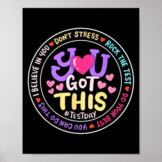 Du Schaffst Das Kein Stress Mach Deinen Motivation Poster (Vorne)