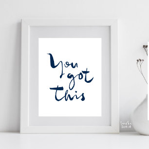 Du schaffst das Minimalistische Motivierende Inspi Poster