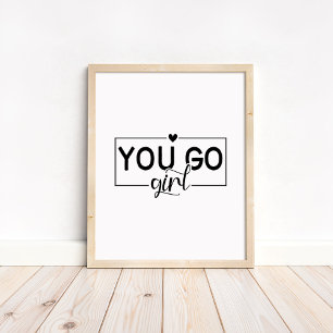 Du schaffst das - Minimalistisches Motivationszita Poster