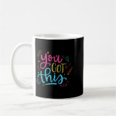 Du Schaffst Das Motivierender Testtag Lehrer Stud Kaffeetasse (Links)